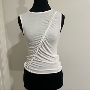 Cotton On Women's White Ruched Tank Top Size XS